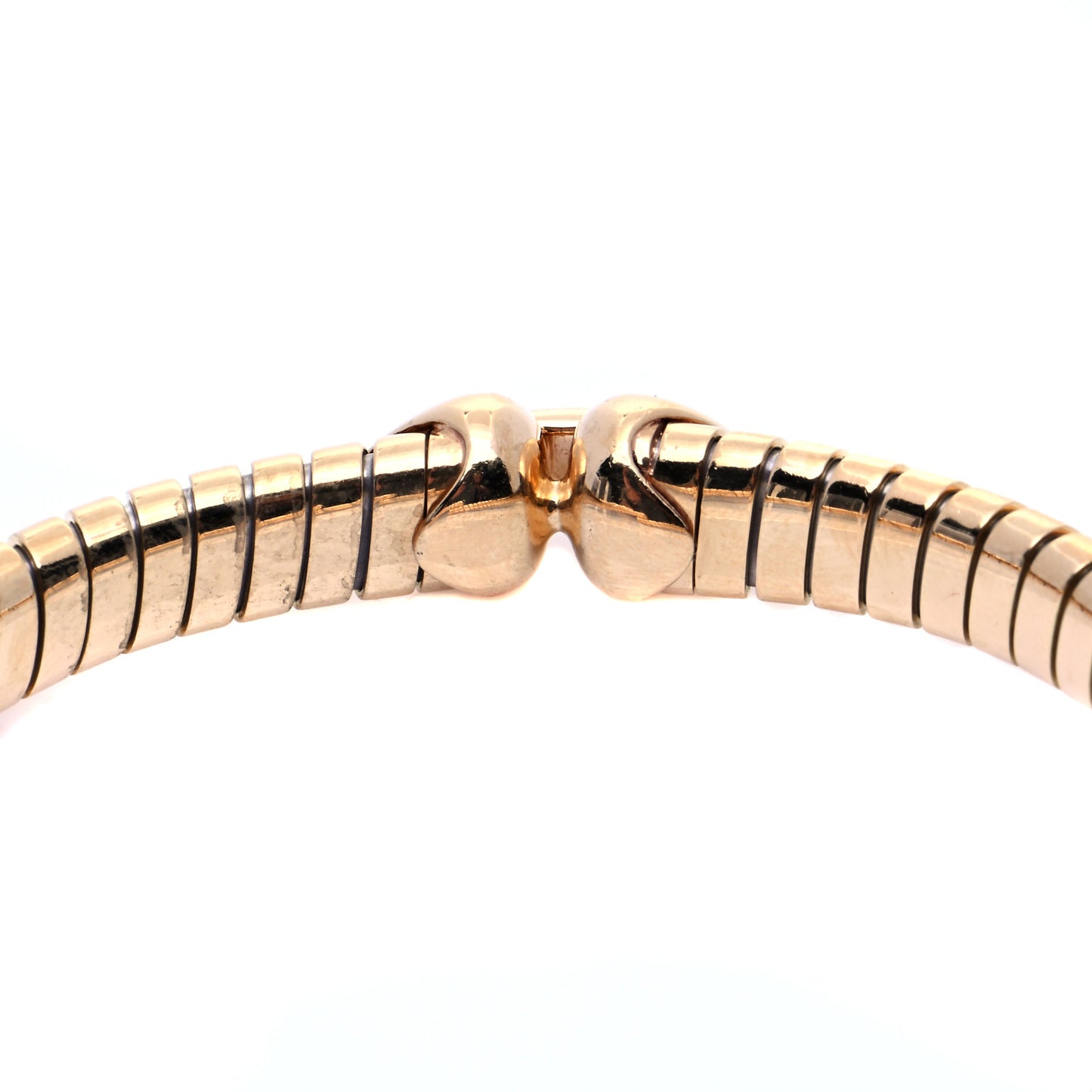 18K Yellow Gold Stainless Steel Tubogas Cuff Bracelet