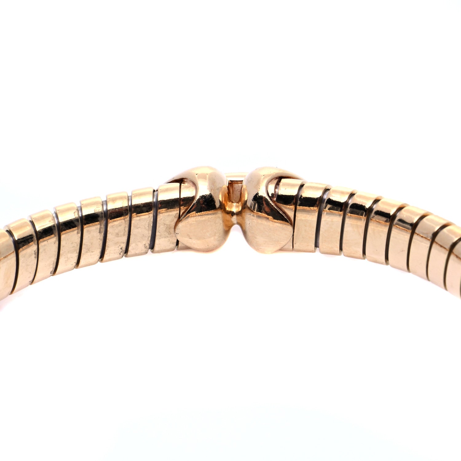 Bulgari 18K Yellow Gold Stainless Steel Tubogas Cuff Bracelet 5 of 8