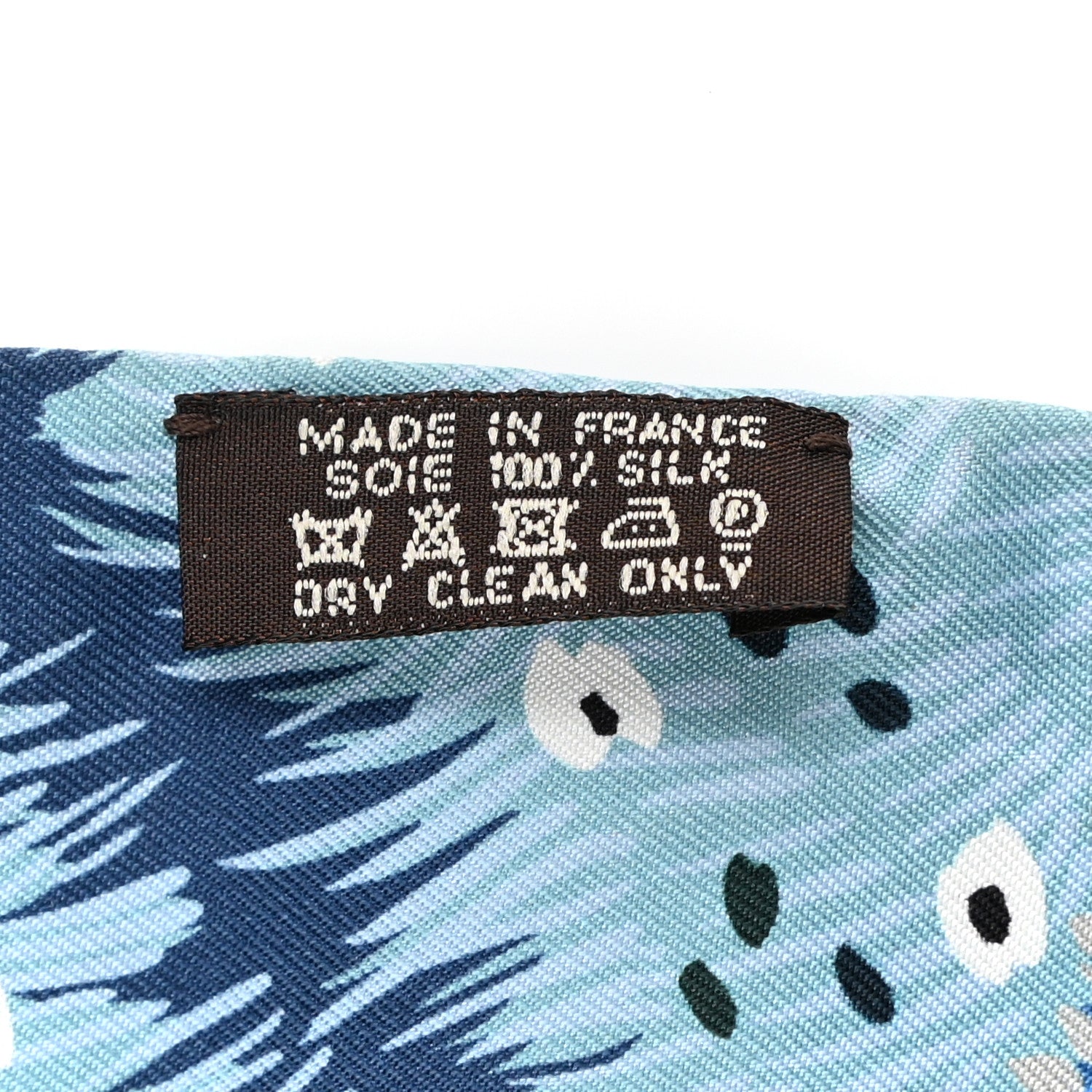 Hermes Silk Dans un Jardin Anglais Twilly Ciel Marine Brun 4 of 4