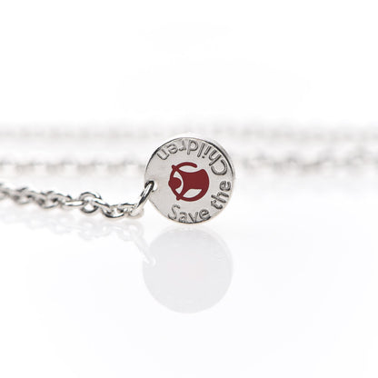 Bulgari Sterling Silver Ceramic Save The Children Pendant Necklace 7 of 7