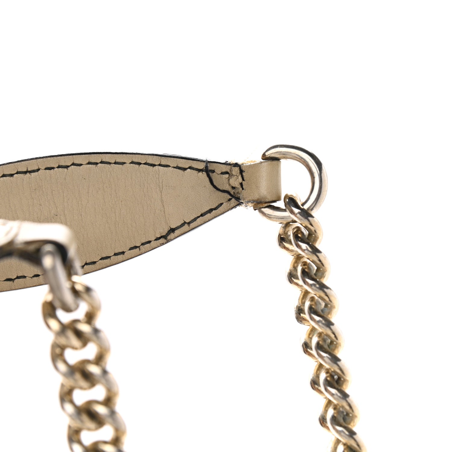 Gucci Monogram Margaux Calfskin Large Emily Chain Shoulder Bag Beige Ebony Mystic White 22 of 25