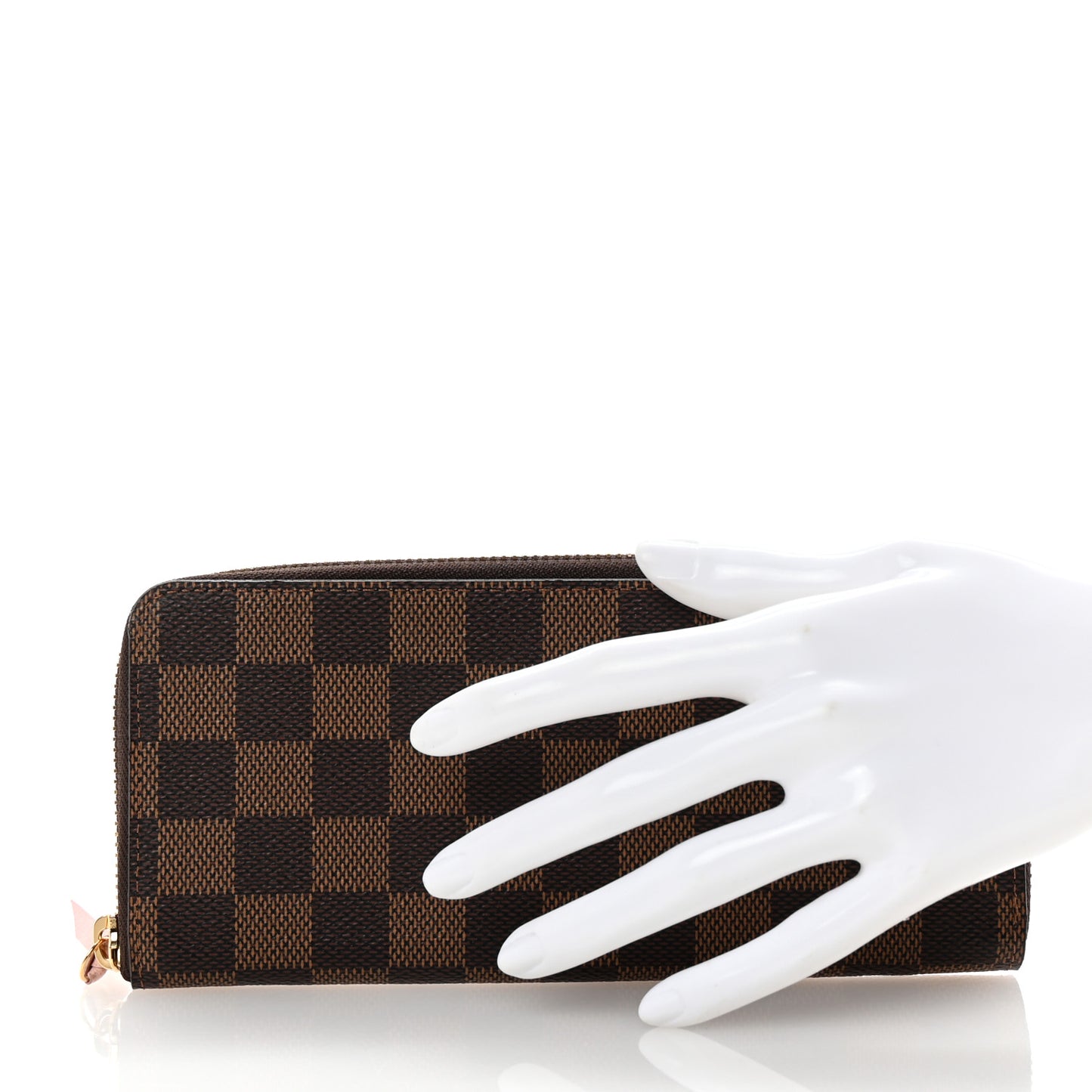 Damier Ebene Clemence Wallet Rose Ballerine