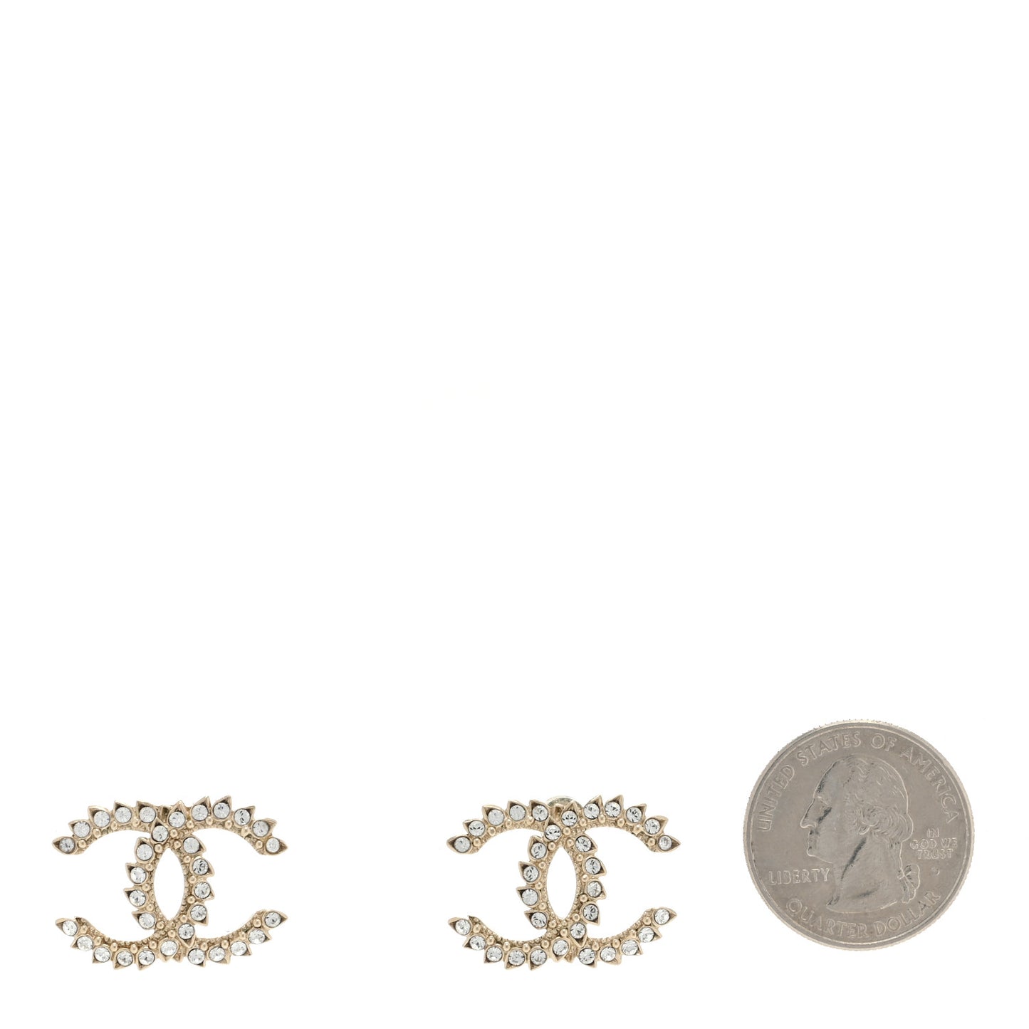 Strass Crystal Dazzling Wheat CC Earrings Gold
