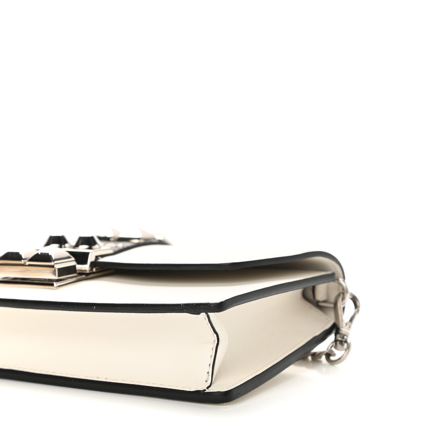 Prada City Calfskin Studded Mini Elektra Crossbody Bag White 6 of 9