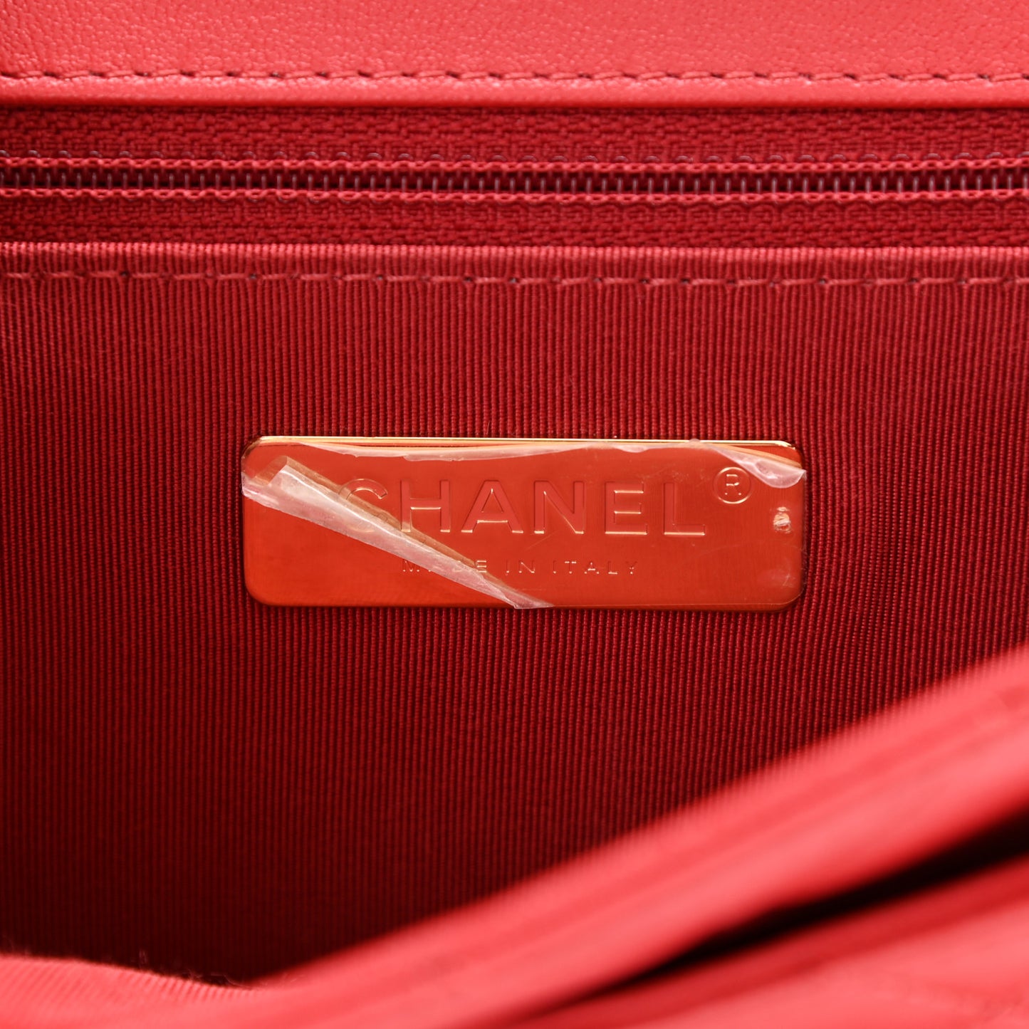 Lambskin Quilted Small Chain Infinity Top Handle Flap Dark Red