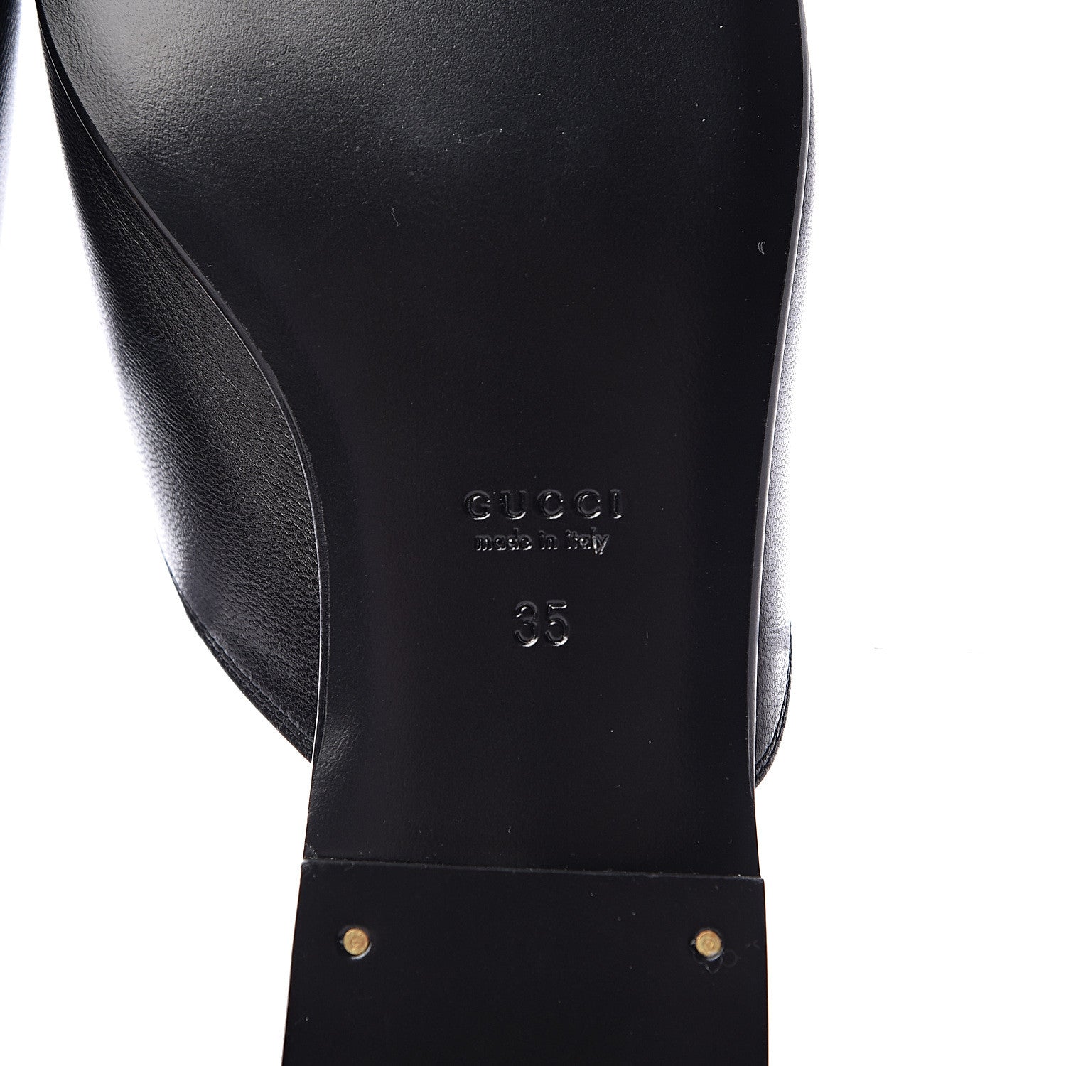 Gucci Malaga Kid Horsebit Slide Sandals 35 Black 5 of 9