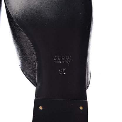 Gucci Malaga Kid Horsebit Slide Sandals 35 Black 5 of 9