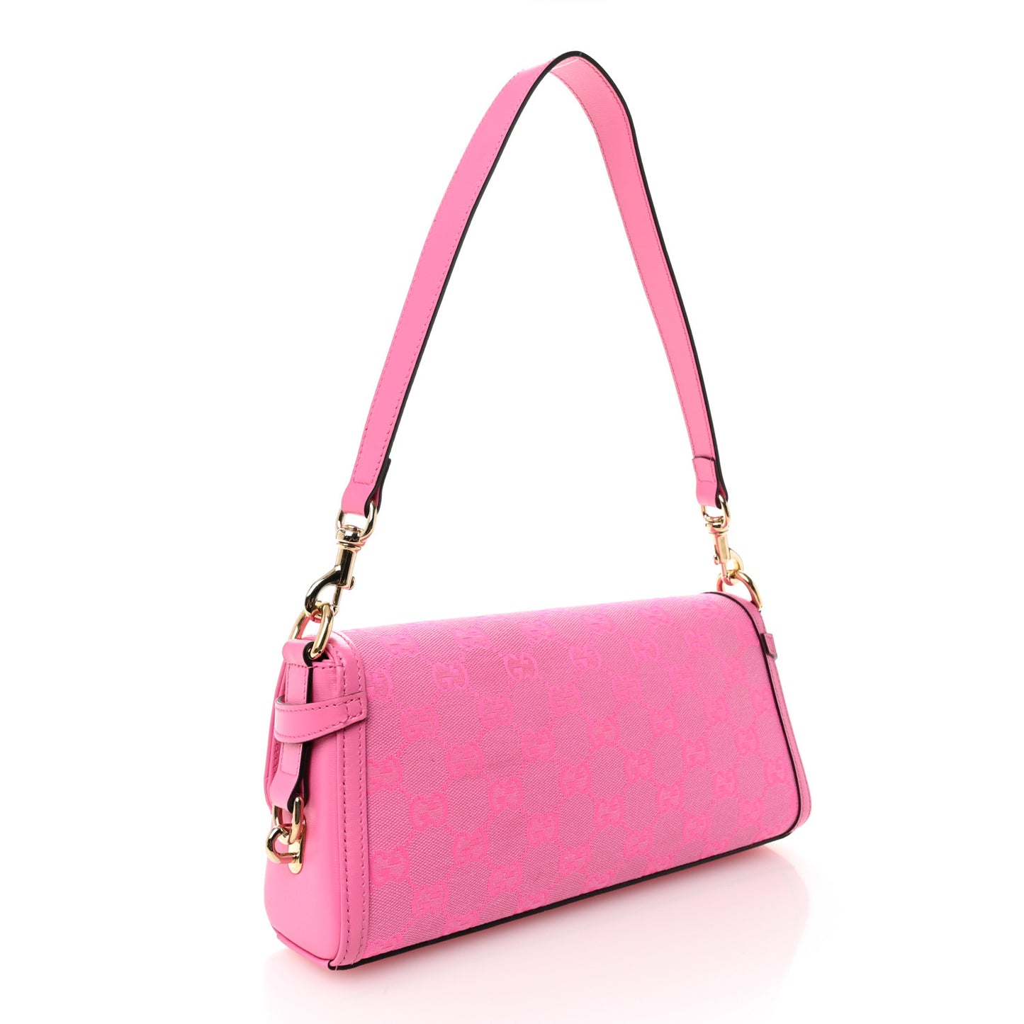 GG Monogram Textured Dollar Calfskin Small Luce Shoulder Bag Pink