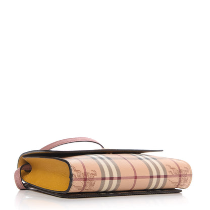 Burberry Derby Calfskin Haymarket Check Small Loxley Crossbody Cinnamon Red Multicolor 4 of 11