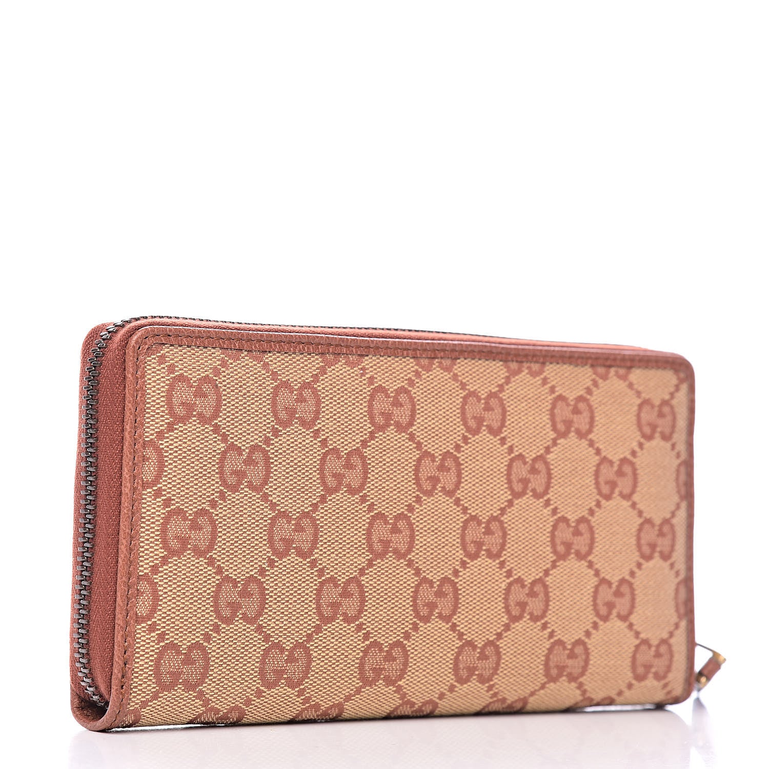 Gucci X MLB GG Monogram LA Dodgers Zip Around Wallet Beige Ruggine Ivory 3 of 8