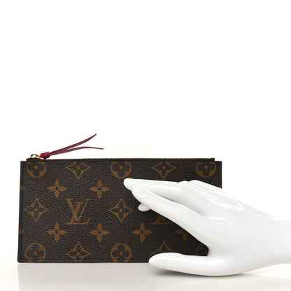 Louis Vuitton Monogram Felicie Chain Wallet Zippered Insert Fuchsia 2 of 6