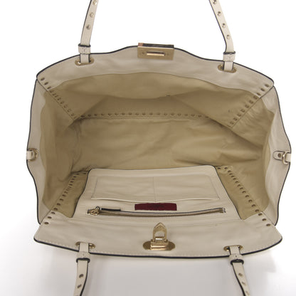 Valentino Garavani Vitello Medium Rockstud Tote Ivory 4 of 11