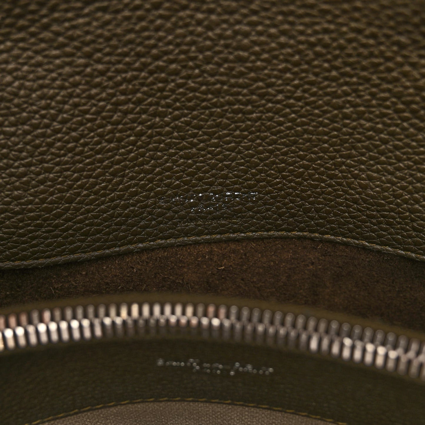 Grained Calfskin Small Supple Sac De Jour Kaki Militaire