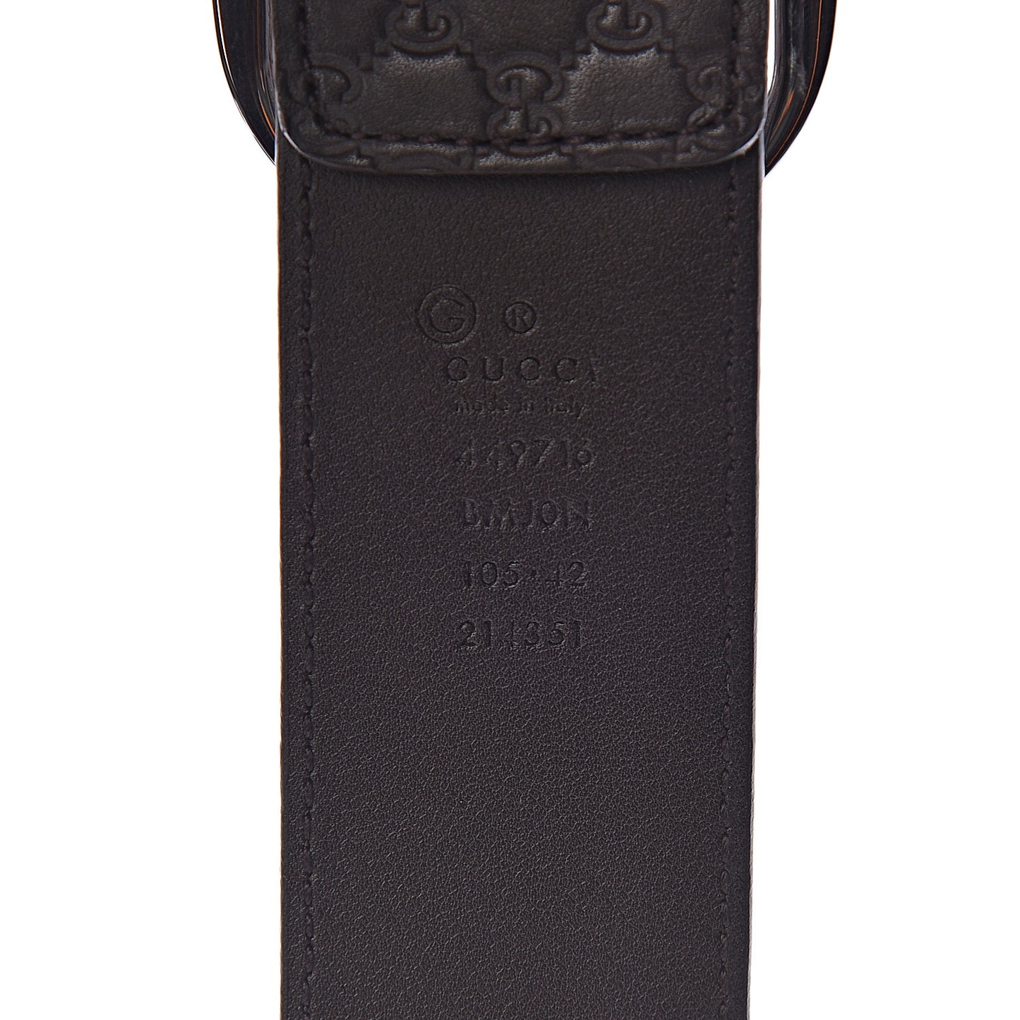 Microguccissima Belt 105 42 Dark Brown