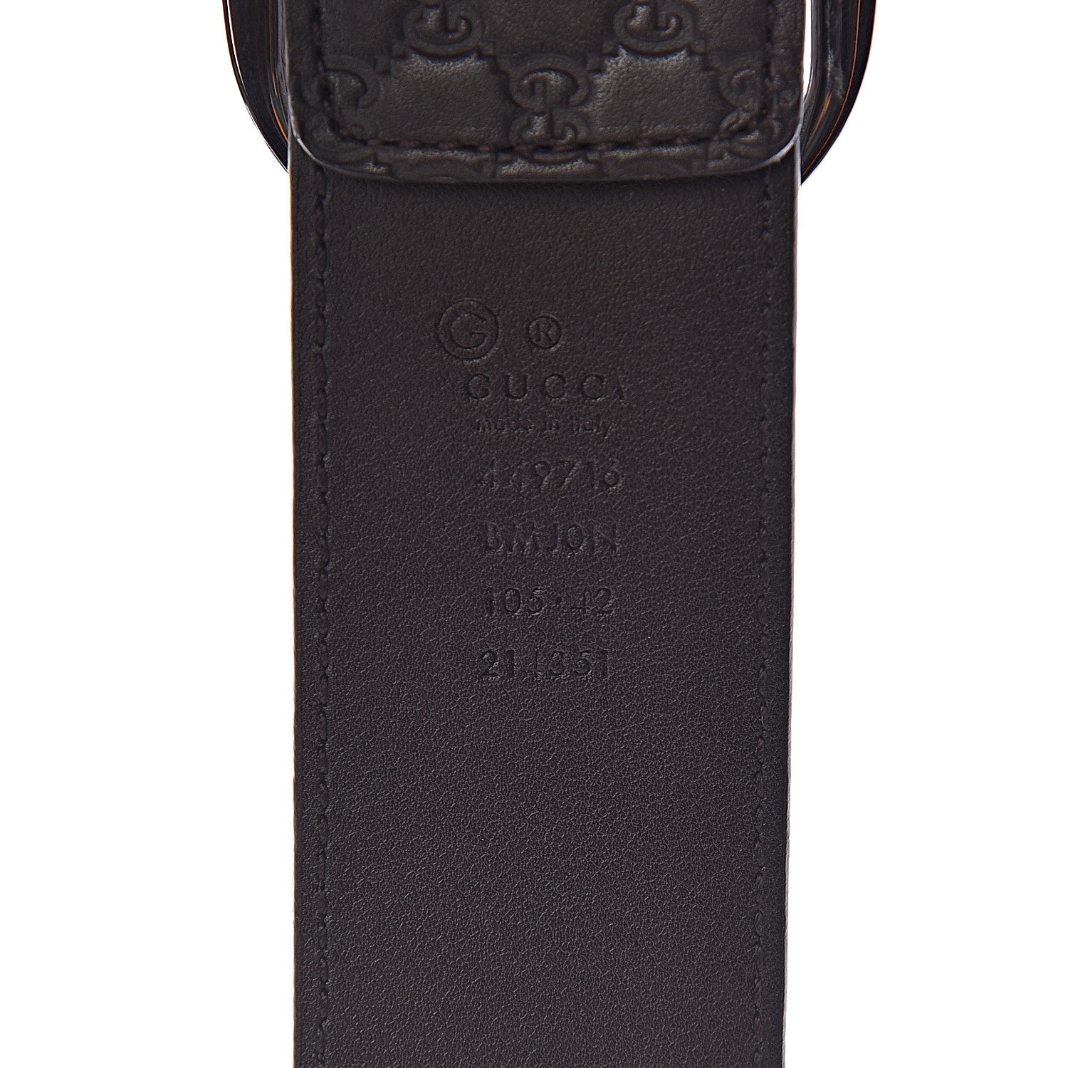 Gucci Microguccissima Belt 105 42 Dark Brown 4 of 6