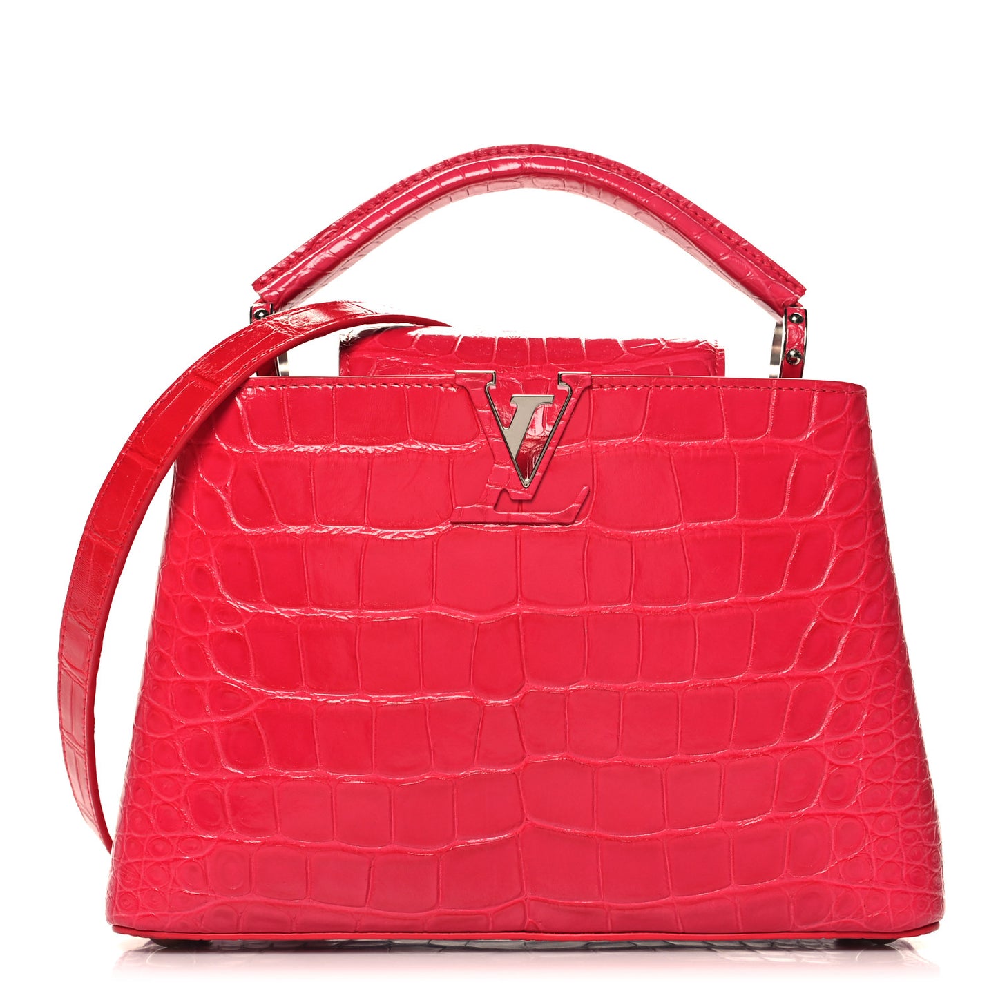 Alligator Capucines BB Fuchsia