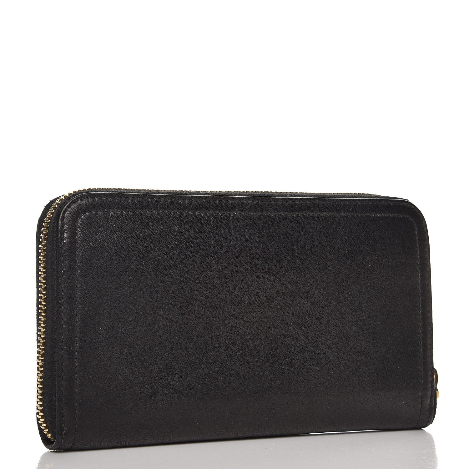 Prada Soft Calf Zip Around Wallet Nero Black 3 of 8