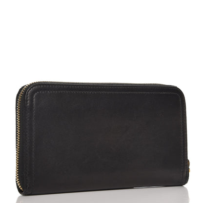 Prada Soft Calf Zip Around Wallet Nero Black 3 of 8