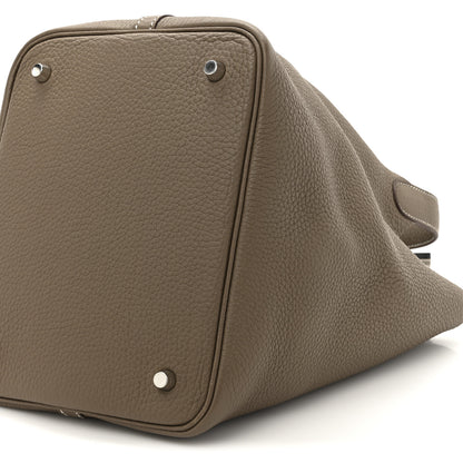 Hermes Taurillon Clemence Picotin Lock 22 MM Etoupe 9 of 10