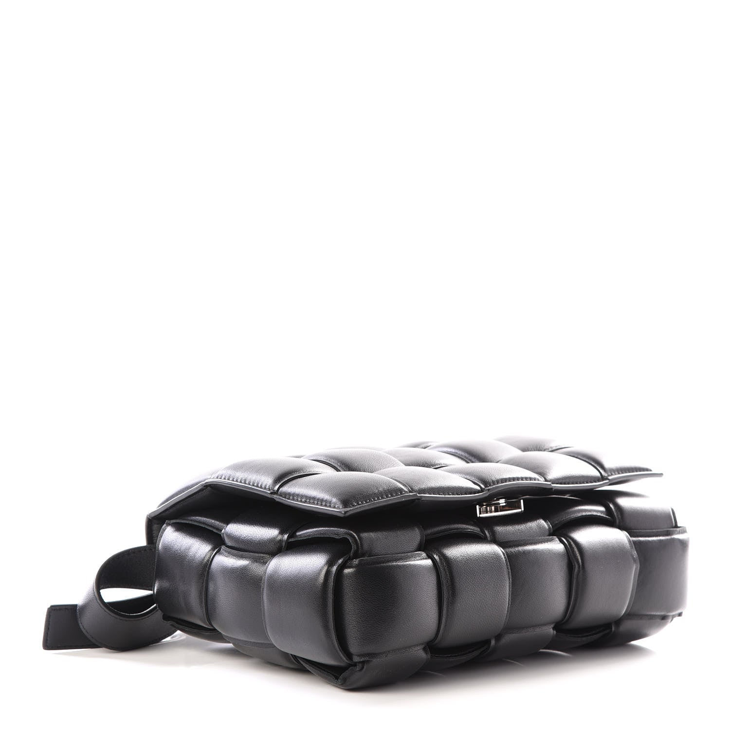Bottega Veneta Paper Calfskin Maxi Intreccio Padded Cassette Crossbody Bag Black 3 of 9