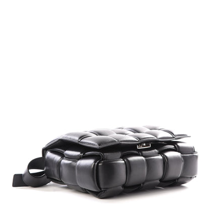 Bottega Veneta Paper Calfskin Maxi Intreccio Padded Cassette Crossbody Bag Black 3 of 9