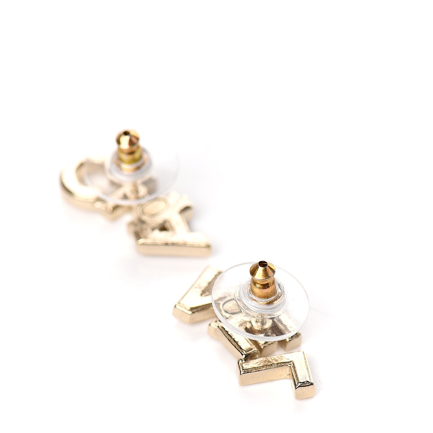 Crystal Pearl Signature Stud Earrings Gold