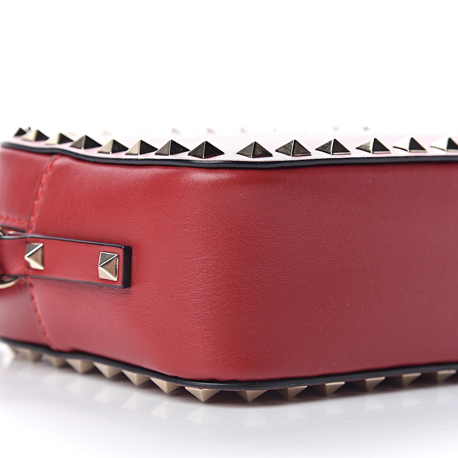 Valentino Garavani Calfskin Rockstud Camera Crossbody Bag Red 8 of 9