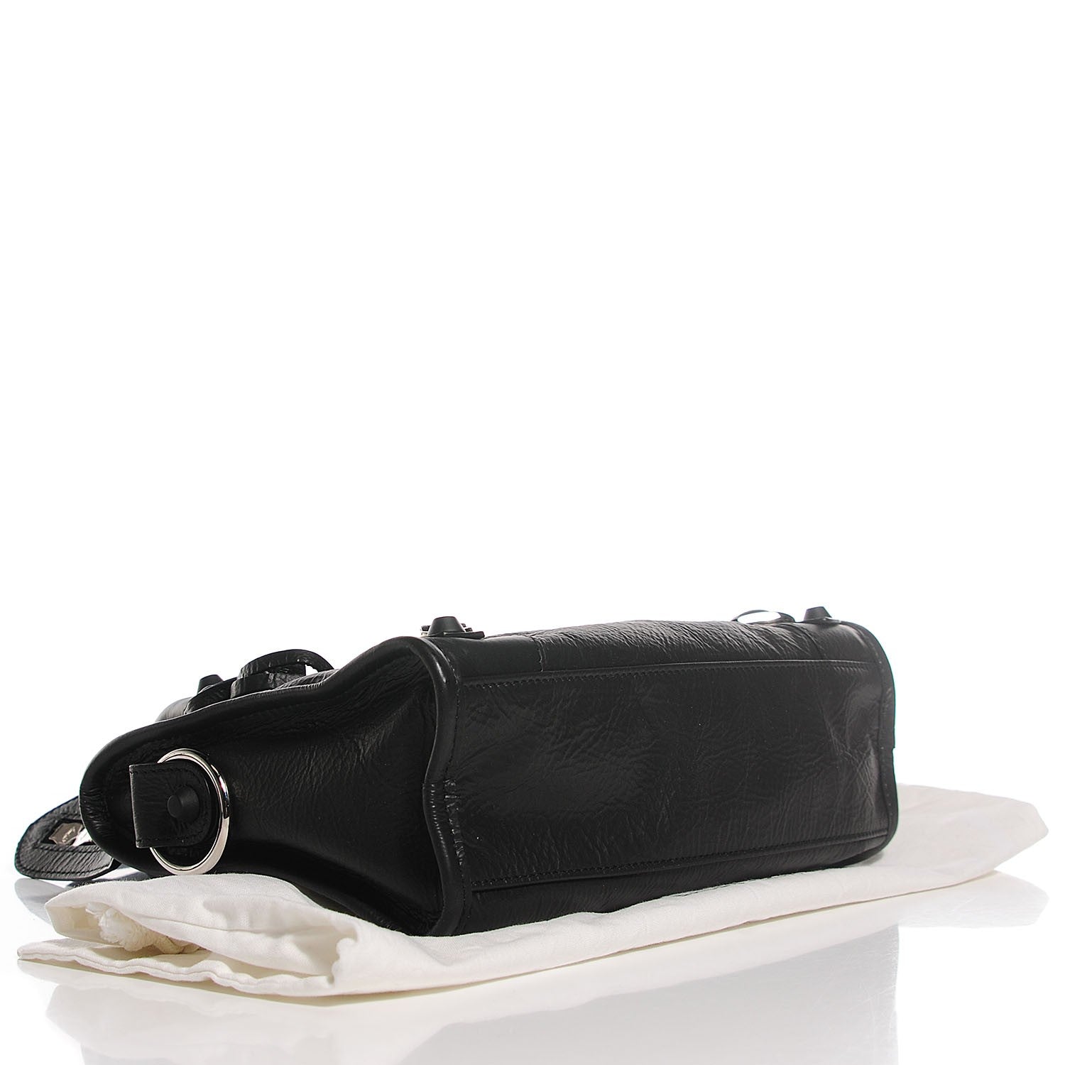 Balenciaga Matte Goatskin Rubber Covered Classic Hardware Mini City Black 4 of 12