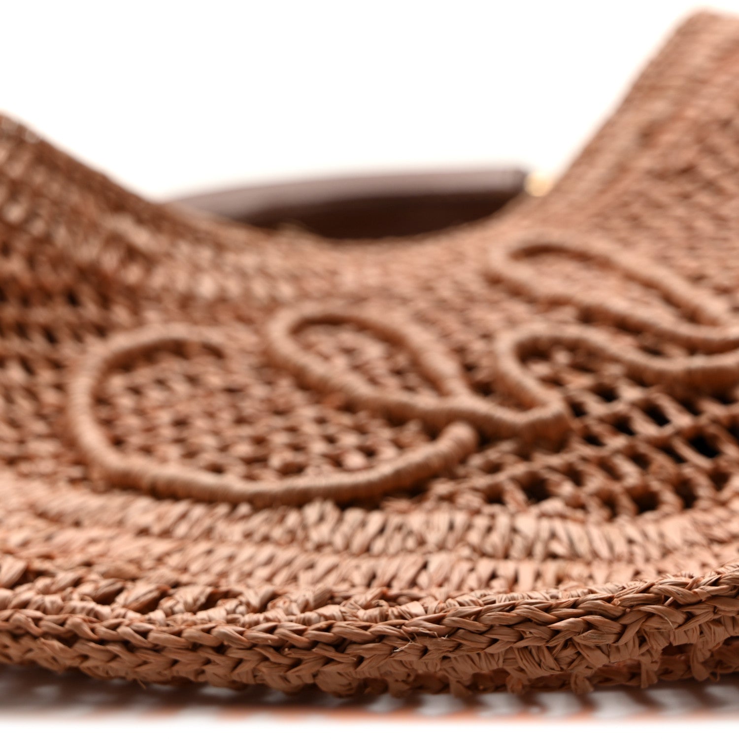 Chloe Raffia Calfskin Summer Banana Hobo Summery Beige 8 of 9