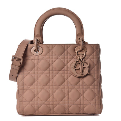 Christian Dior Ultra Matte Calfskin Cannage Medium Lady Dior Beige 1 of 15