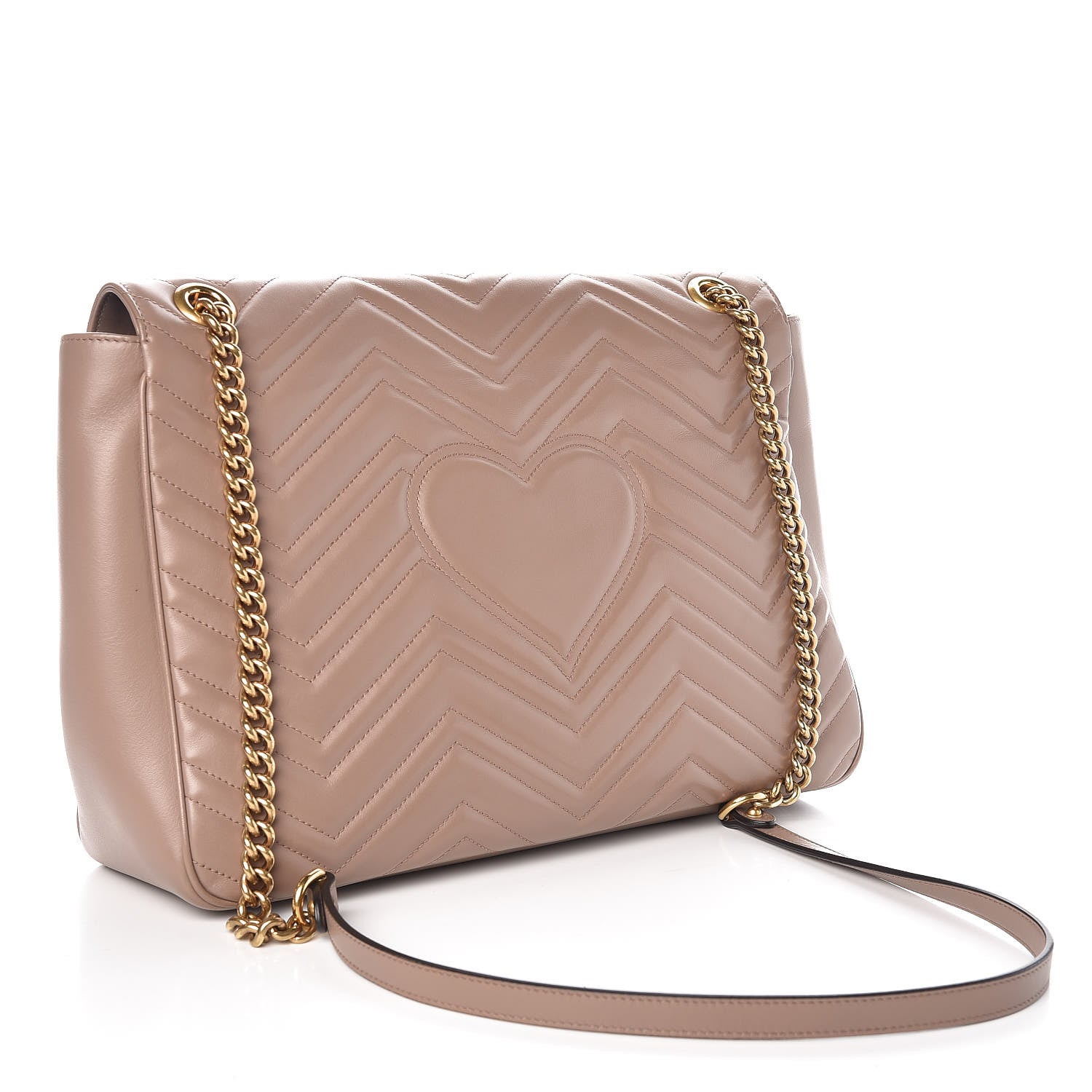 Gucci Calfskin Matelasse Large GG Marmont Shoulder Bag Porcelain Rose 3 of 10