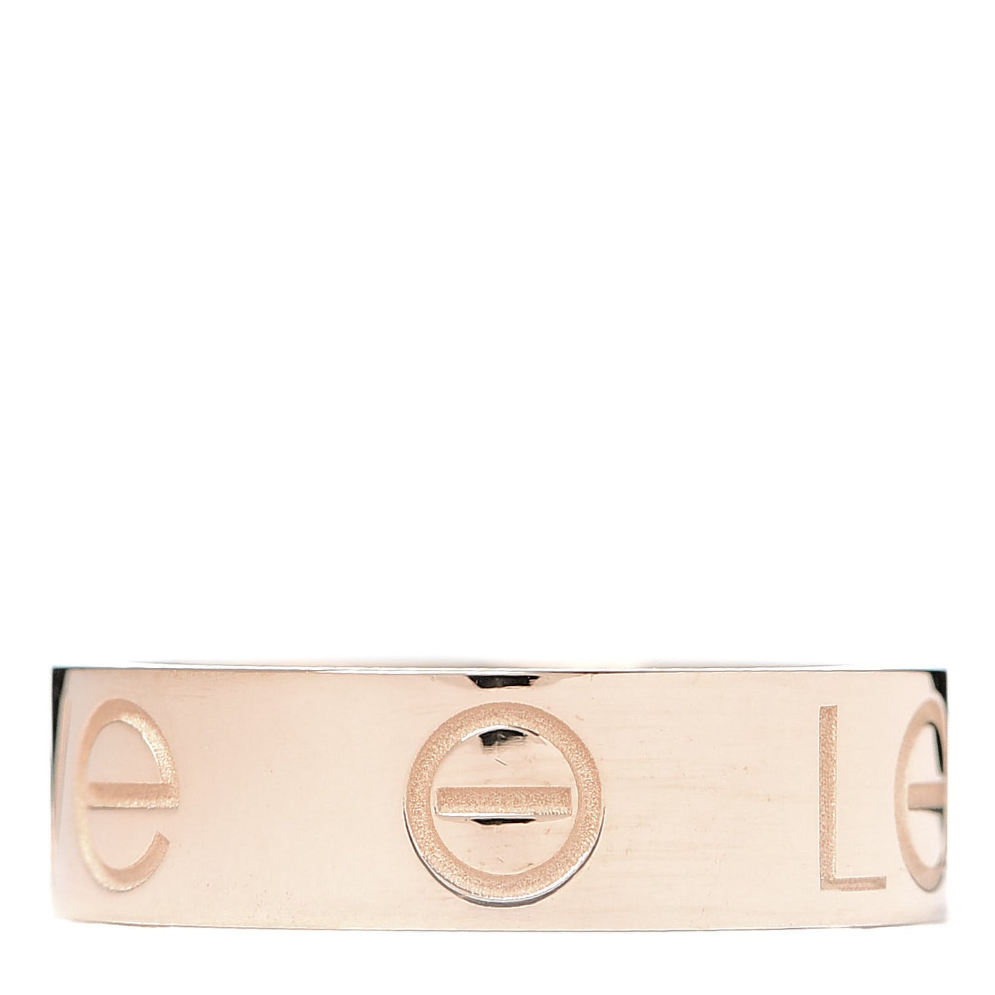 18K Pink Gold 5.5mm Engraved LOVE Ring 52 6