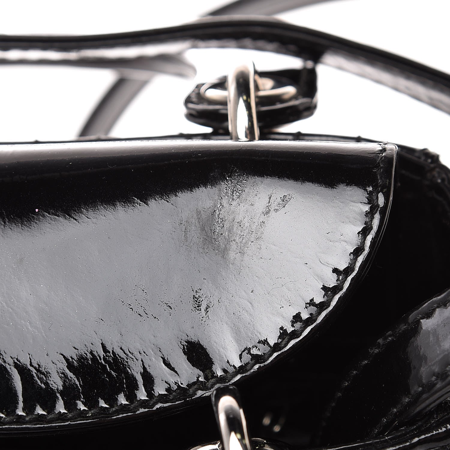 Christian Dior Patent Cannage Mini Lady Dior Black 8 of 11
