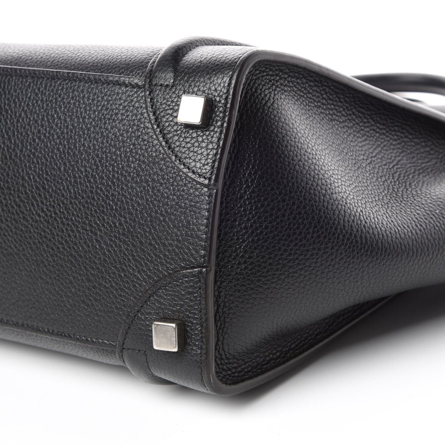 Celine Drummed Calfskin Micro Luggage Black 9 of 11