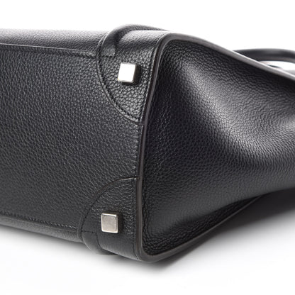 Celine Drummed Calfskin Micro Luggage Black 9 of 11