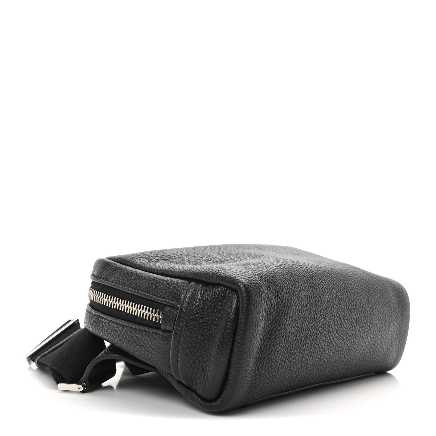 Vitello Daino Charm Shoulder Bag Black