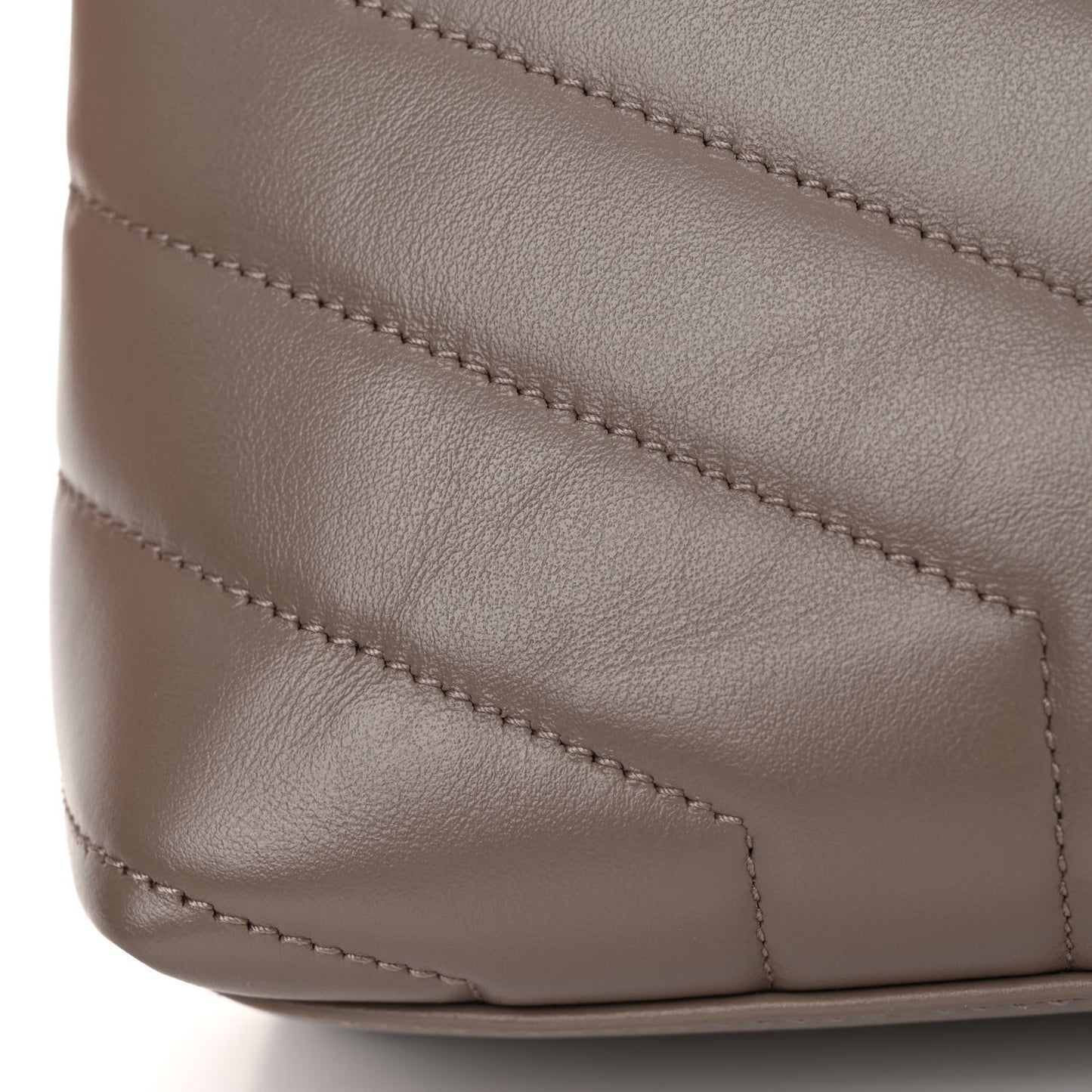 Calfskin Y Quilted Monogram Toy Loulou Crossbody Bag Greyish Brown