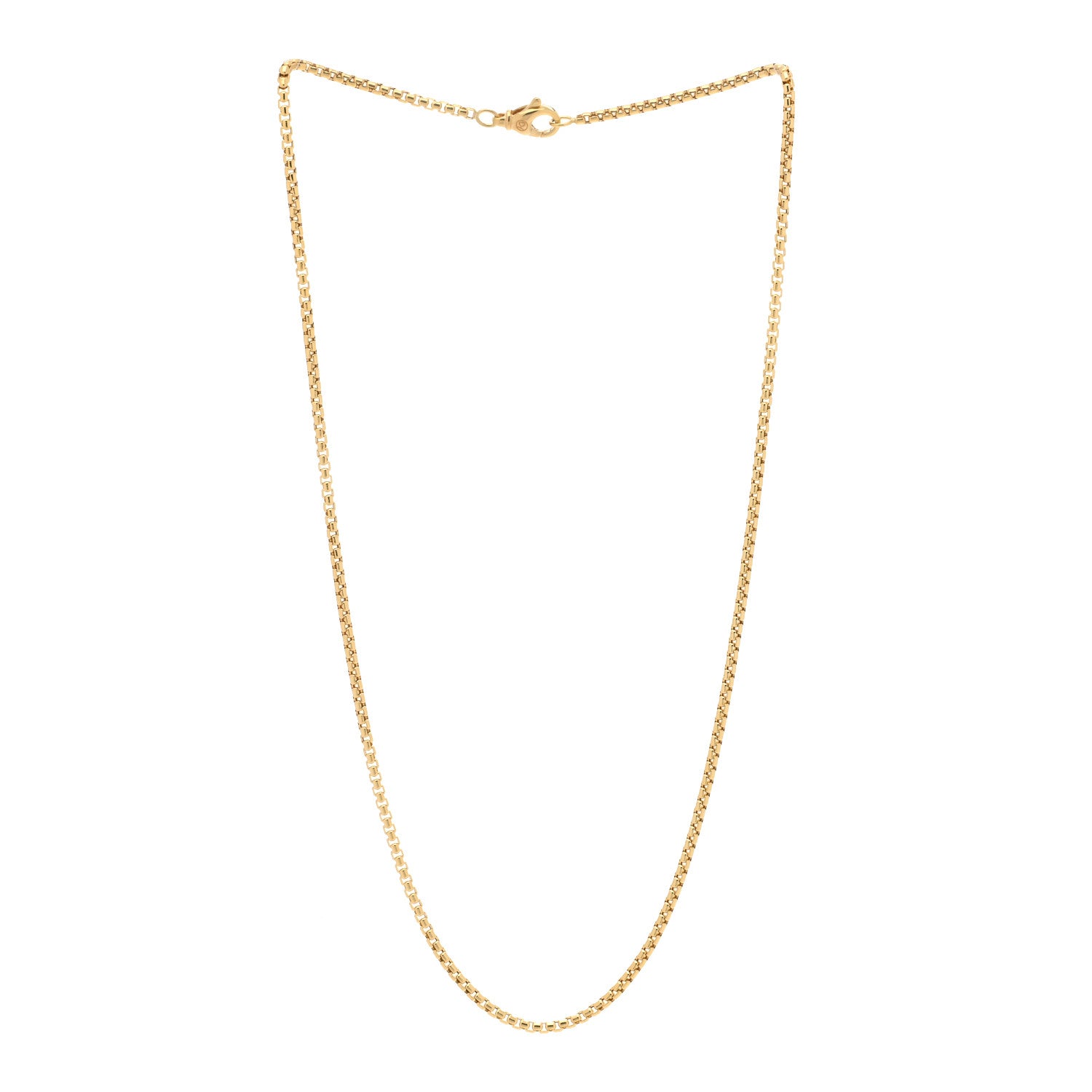 David Yurman 18K Yellow Gold 2.5mm Box Chain Necklace 20" 3 of 5