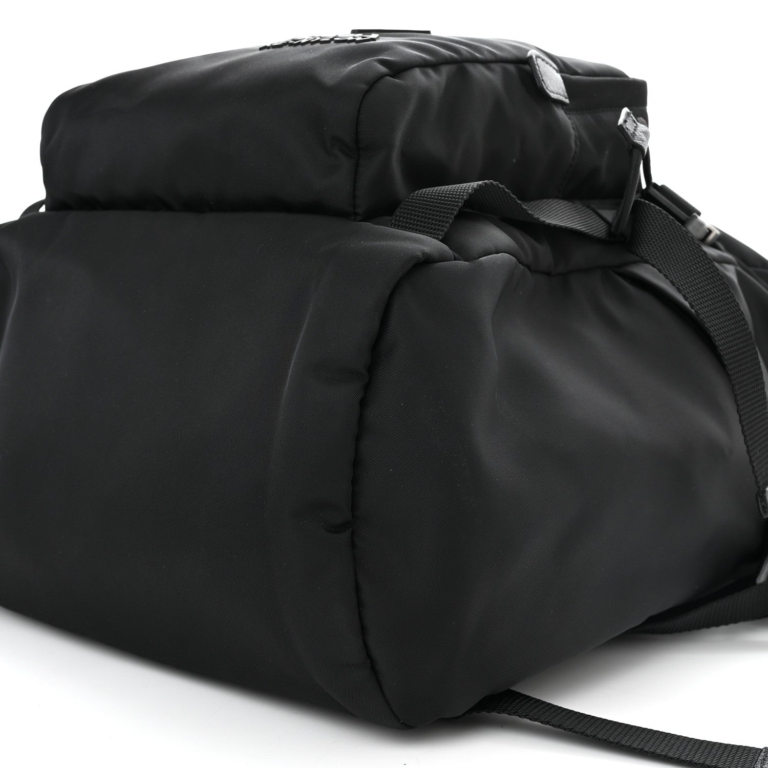 Prada Re-Nylon Saffiano Logo Double Buckle Backpack Black 10 of 10