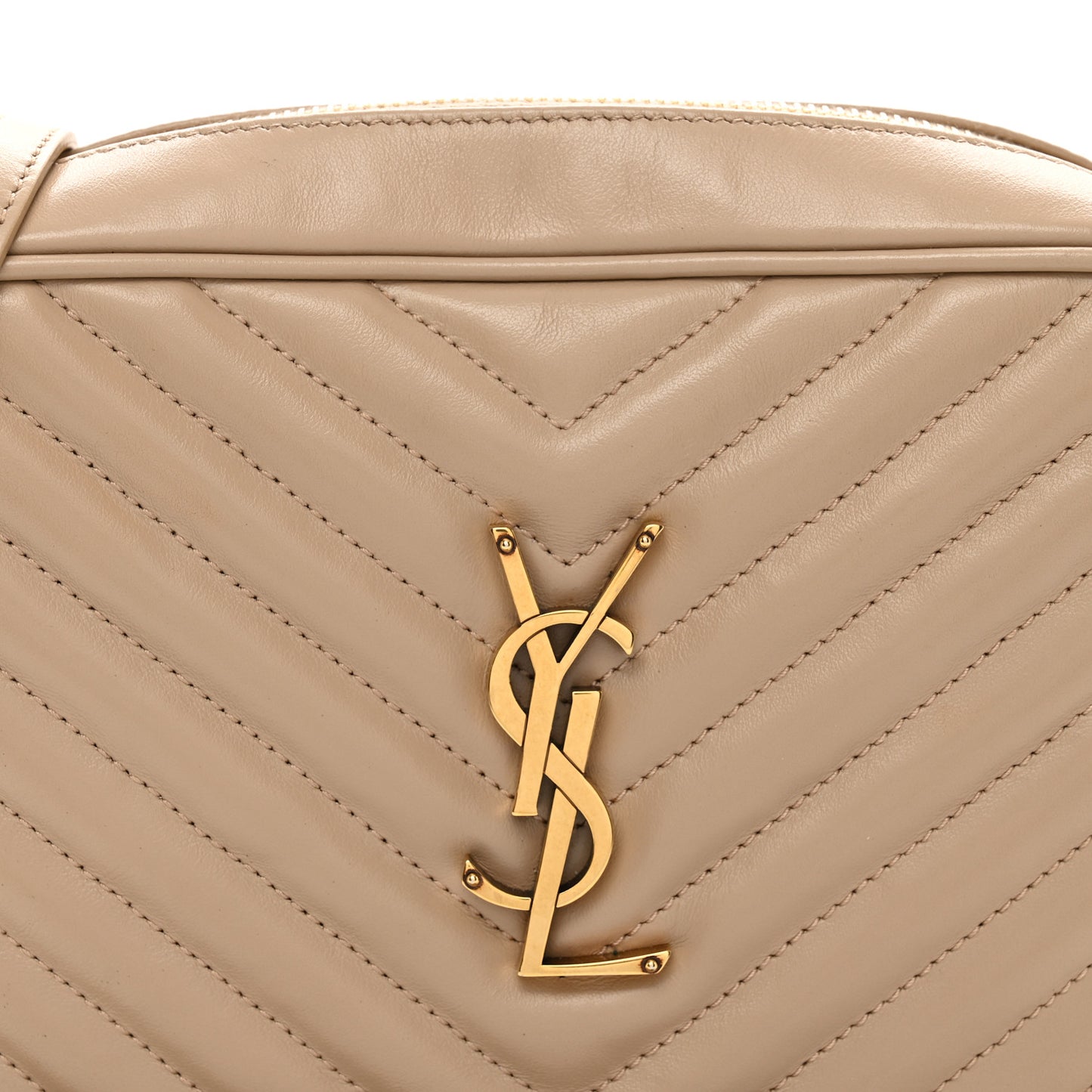 Calfskin Matelasse Monogram Lou Camera Bag Dark Beige