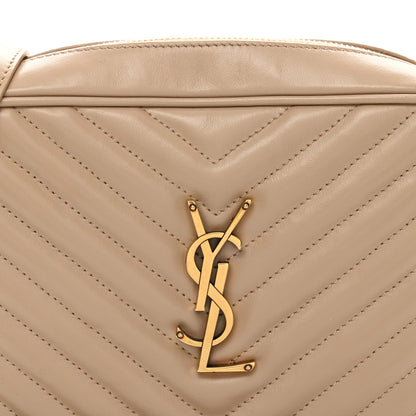 Saint Laurent Calfskin Matelasse Monogram Lou Camera Bag Dark Beige 5 of 10
