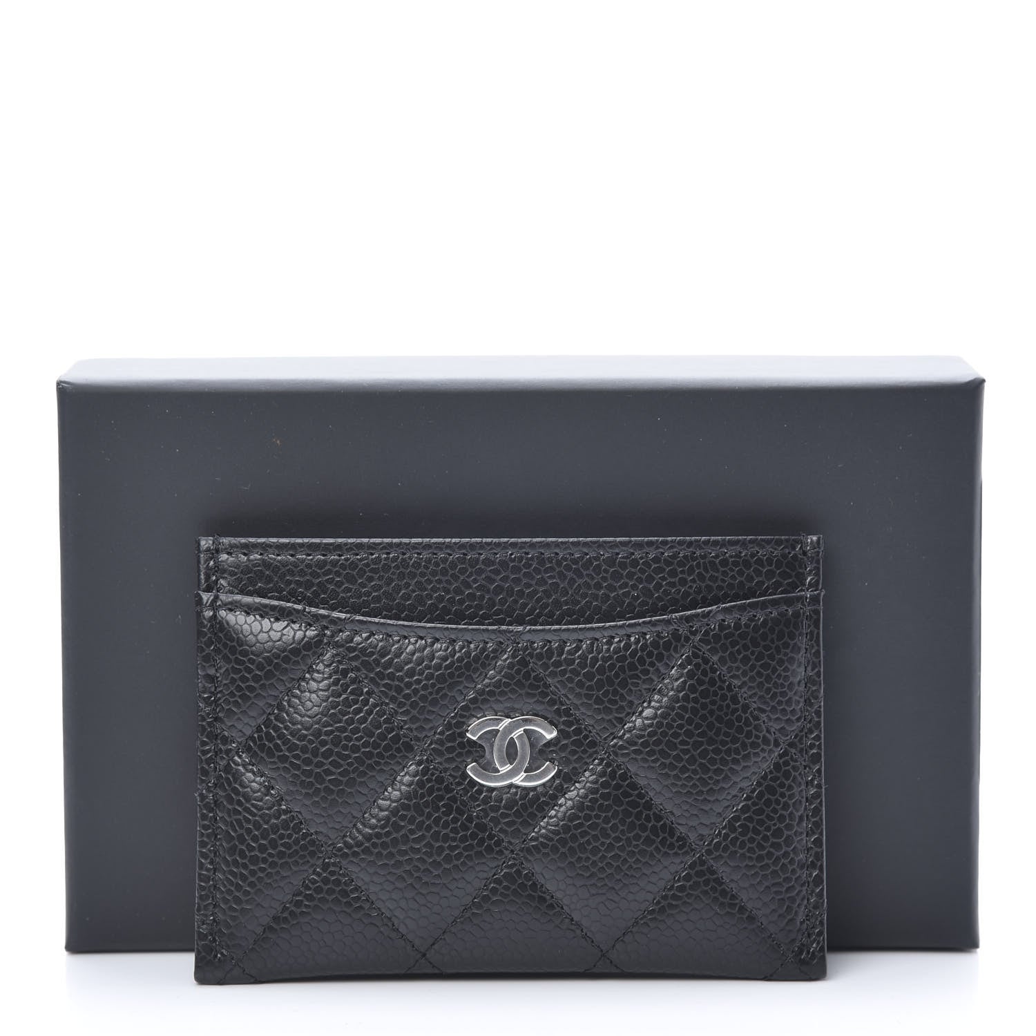 Chanel Caviar Quilted Card Holder Black 9 of 9