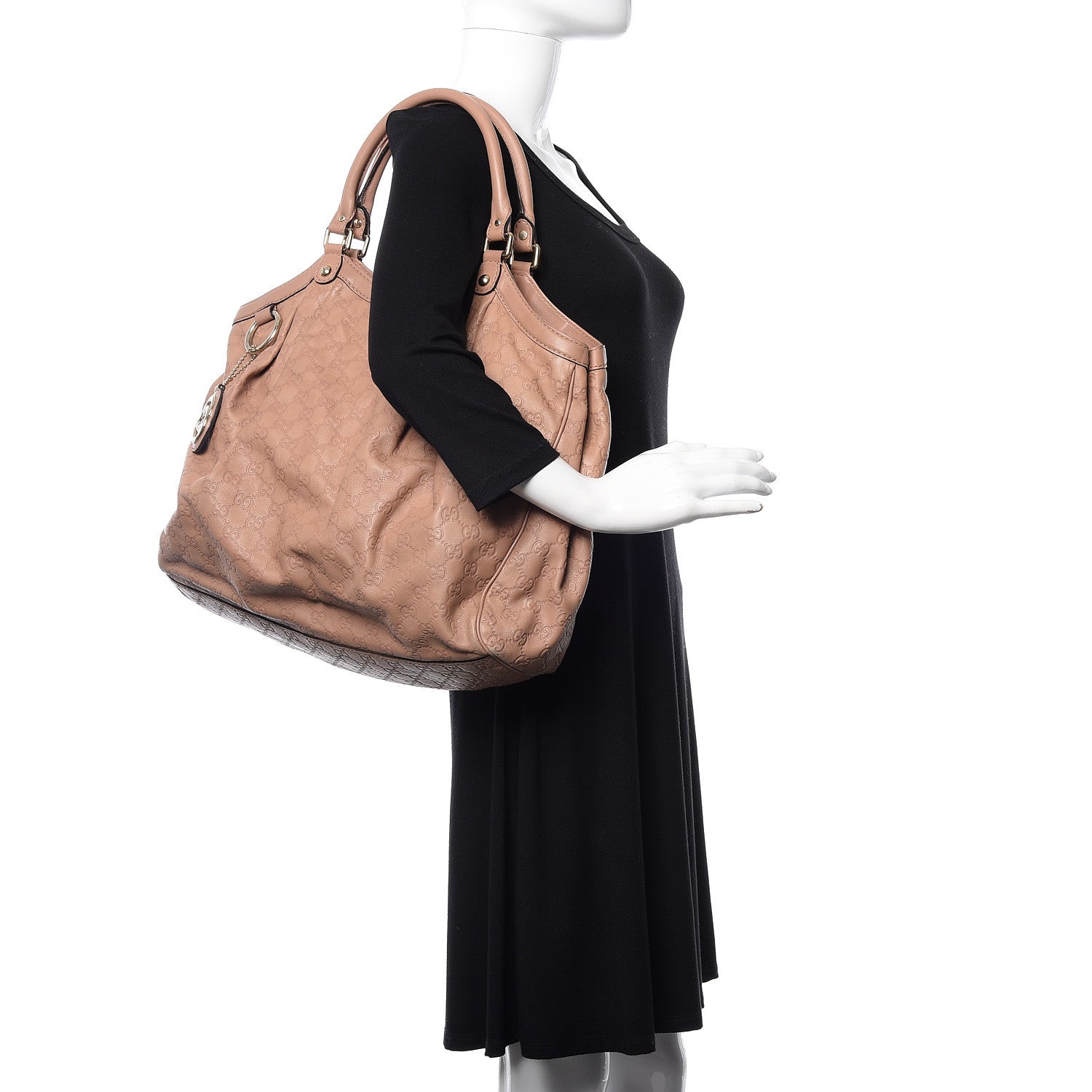 Gucci Guccissima Large Sukey Tote Winter Rose 2 of 11
