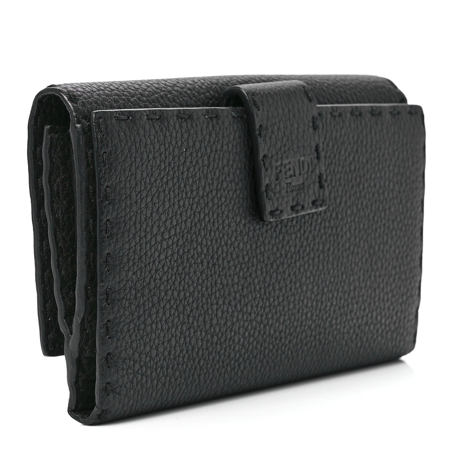 Fendi Cuoio Romano Selleria Peekaboo Continental Wallet Asfalto 3 of 16