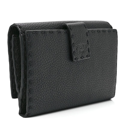 Fendi Cuoio Romano Selleria Peekaboo Continental Wallet Asfalto 3 of 16