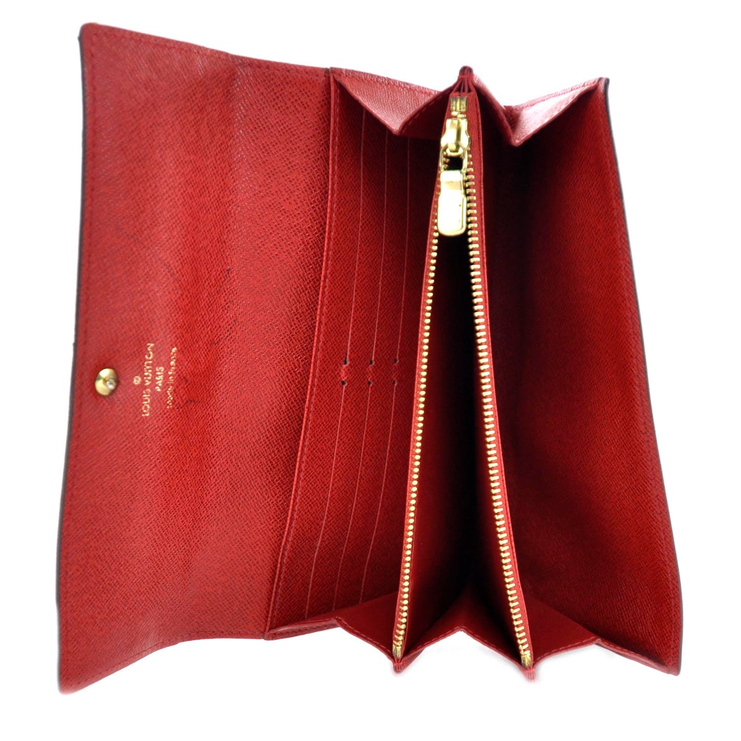 Monogram Groom Sarah Wallet Red