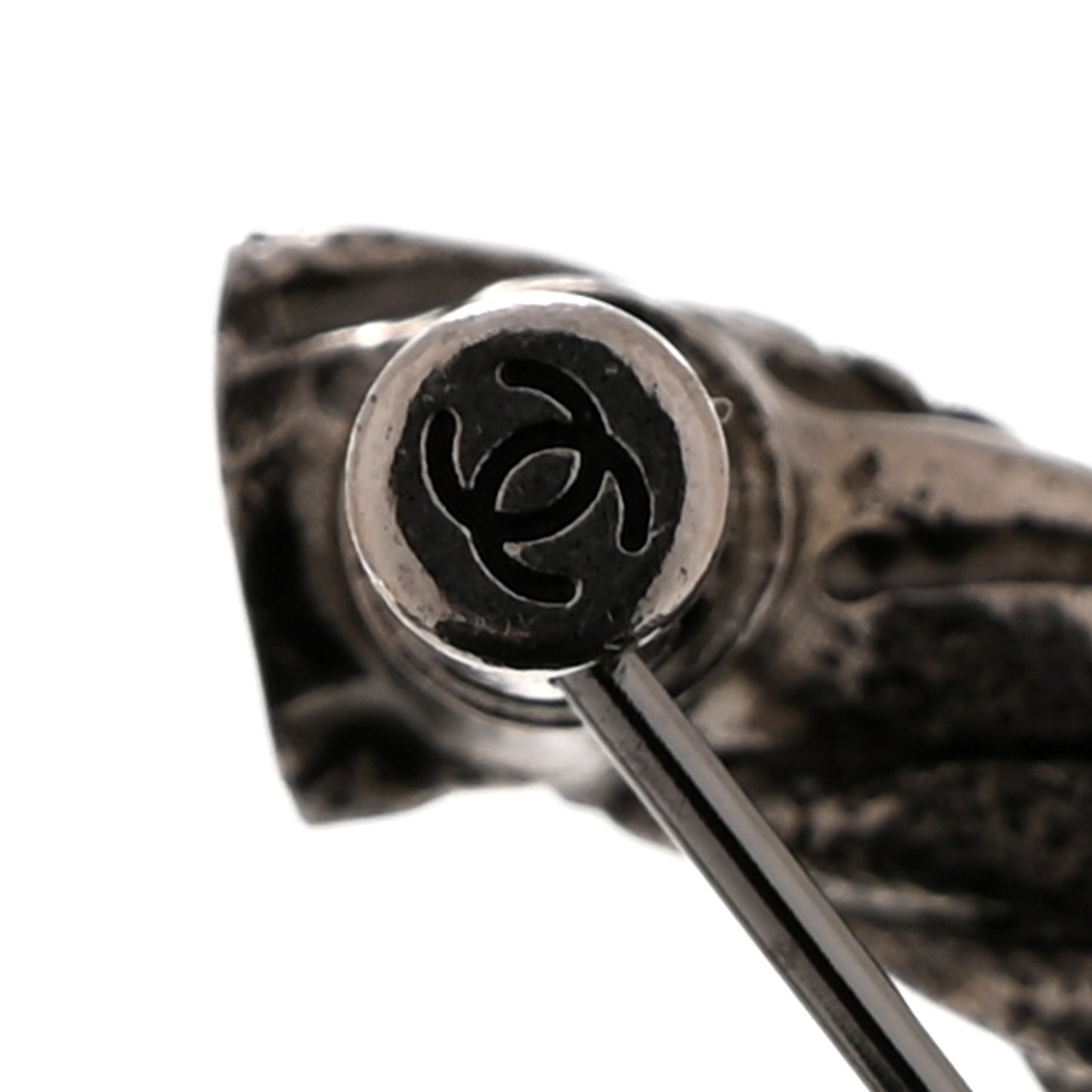 Ruthenium Twisted CC Brooch