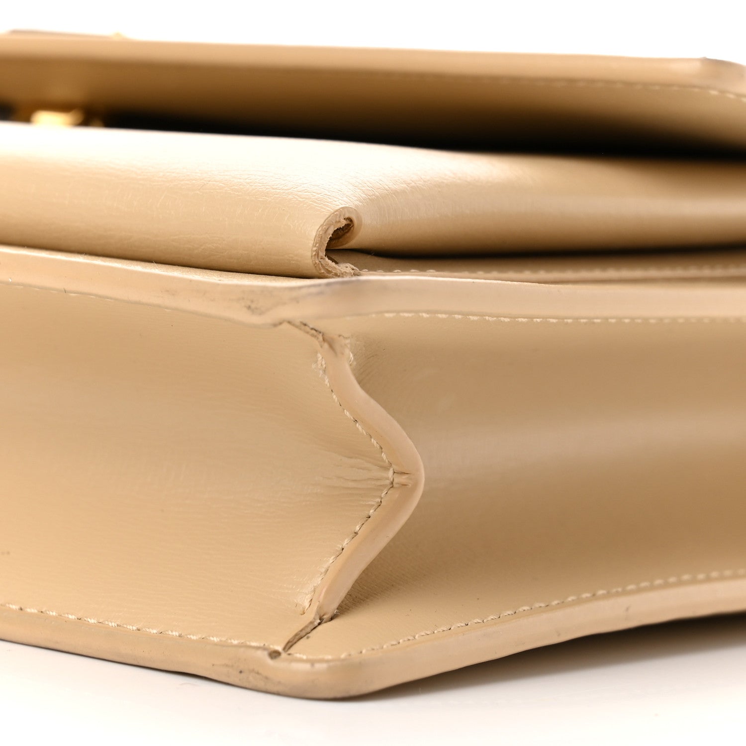 Saint Laurent Smooth Calfskin Medium Monogram Sunset Satchel Beige 10 of 13