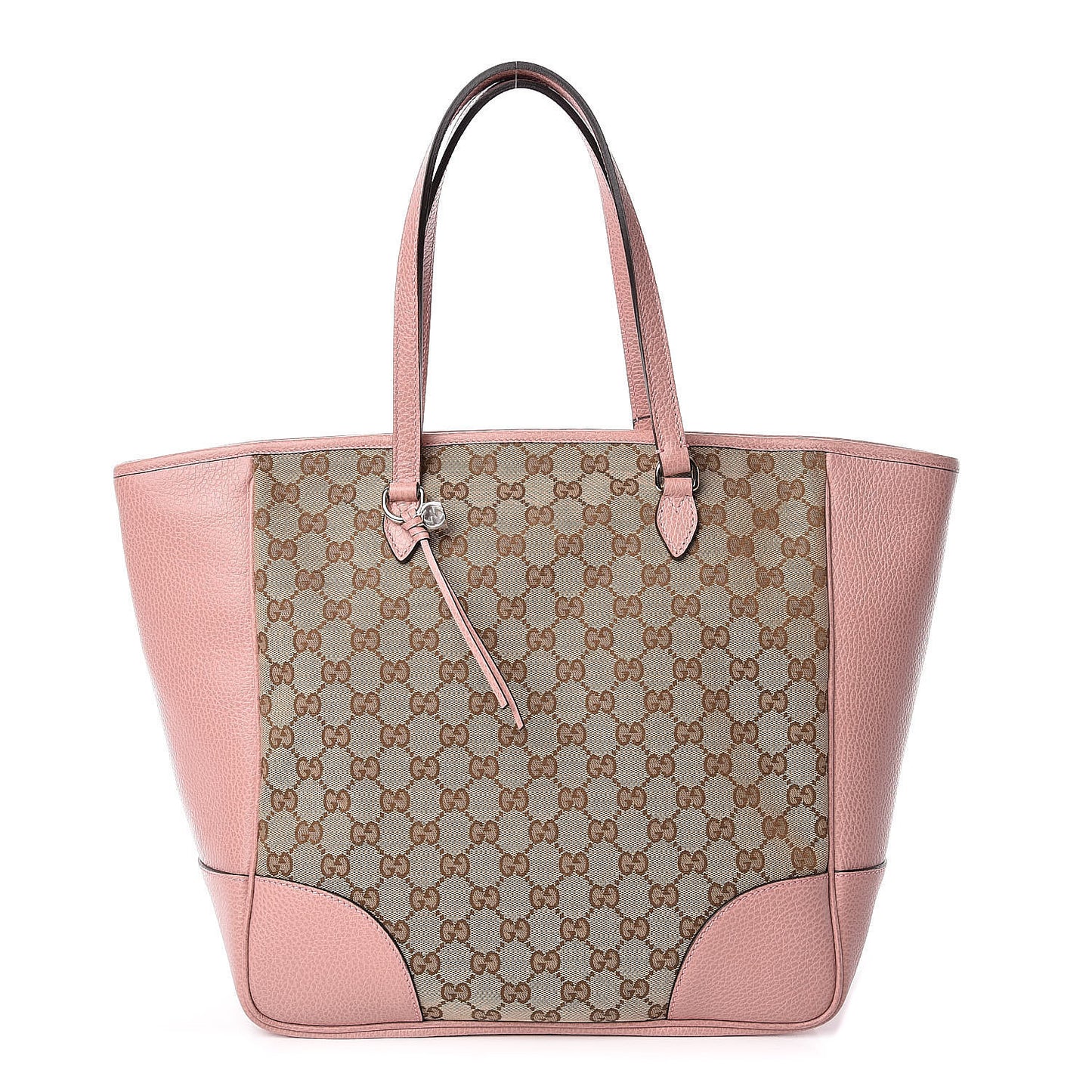 Monogram Bree Zippered Tote Beige Soft Pink