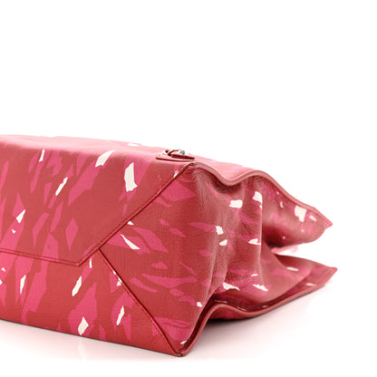 Balenciaga Supple Calfskin Printed Papier A5 Zip Around Tote Red Pink White 11 of 13